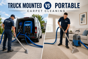 Truck mount vs portable carpet cleaning Sacramento